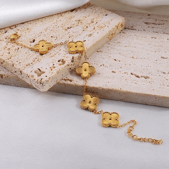 24K Gold Floral Bracelet*Vintage Jewelry - Picture 3 of 6